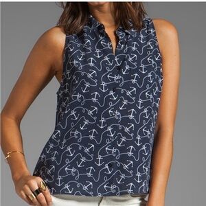 EQUIPMENT FEMME Minna Silk Nautical Blouse